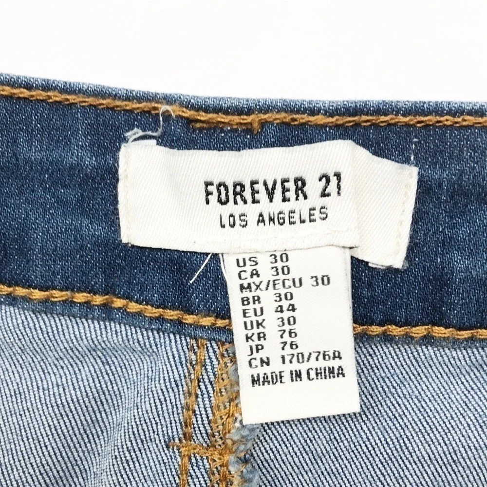 NEW Forever 21 Denim Collection distressed denim shorts